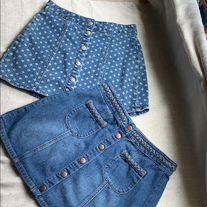 Kendall & Kylie jean skirts